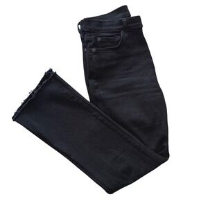 7 For All Mankind High Waist Slim Kick Jeans – True Black – Size 27